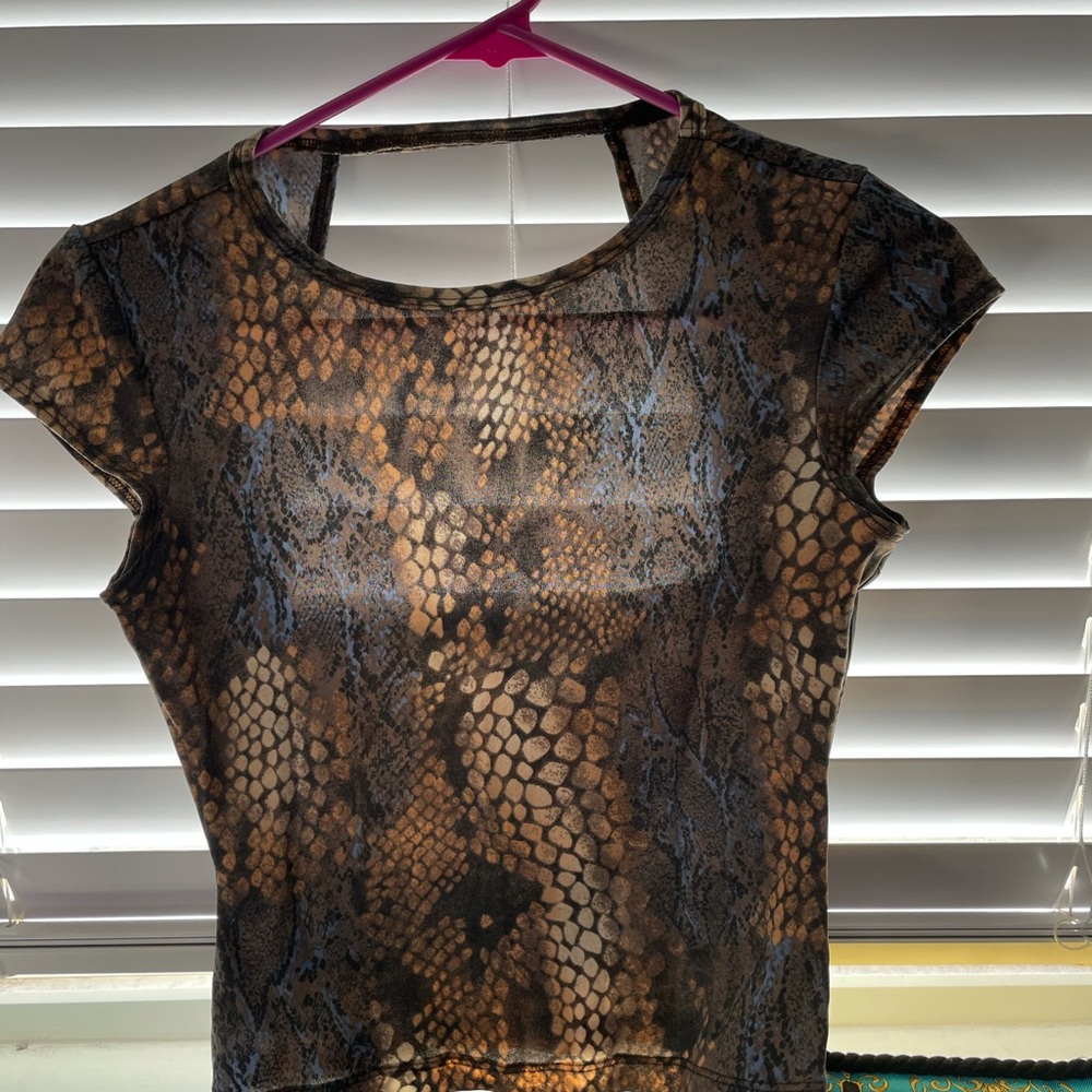 Vintage Italian semi cropped shirt